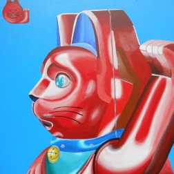 Gato rojo - 70x80 - 2015 - Técnica: acrílico sobre tela - Por Alejandro Fidias Fabri